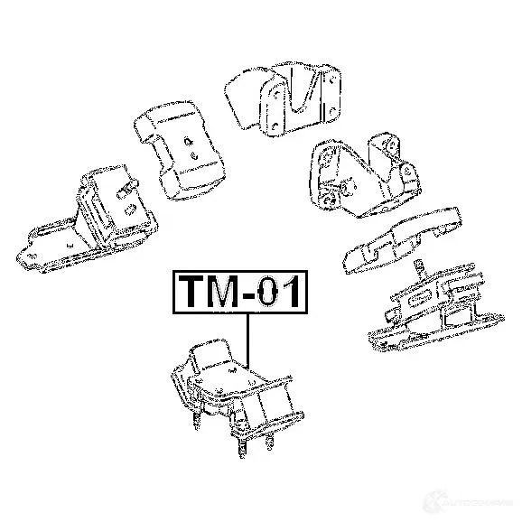 Подушка двигателя, опора FEBEST 3829818 4056111001173 tm01 V 6JK0A изображение 1