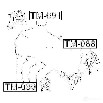 Подушка двигателя, опора FEBEST tm091 WN4X WTX 3829853 4056111018713 изображение 1