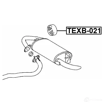 Резинка глушителя FEBEST 1424719241 texb021 4056111130088 1AU 3C изображение 1