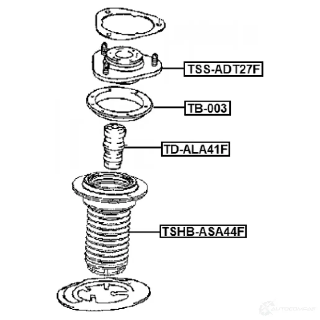 Отбойник амортизатора FEBEST 1439148827 tdala41f RM 1B7 изображение 1