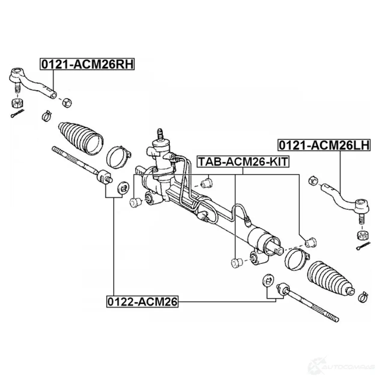Крепление рулевой рейки FEBEST 1423716145 4056111104324 tabacm26kit R EGMI изображение 1