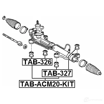 Крепление рулевой рейки FEBEST 1270616234 2 TJRKC tabacm20kit 4056111122298 изображение 1