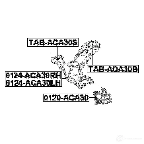 Сайлентблок FEBEST THOU K 4056111032689 3829592 tabaca30b изображение 1