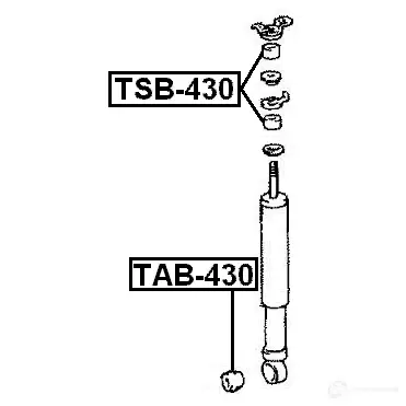 Втулка амортизатора FEBEST 4056111014906 3829453 tab430 SH P3JJW изображение 1