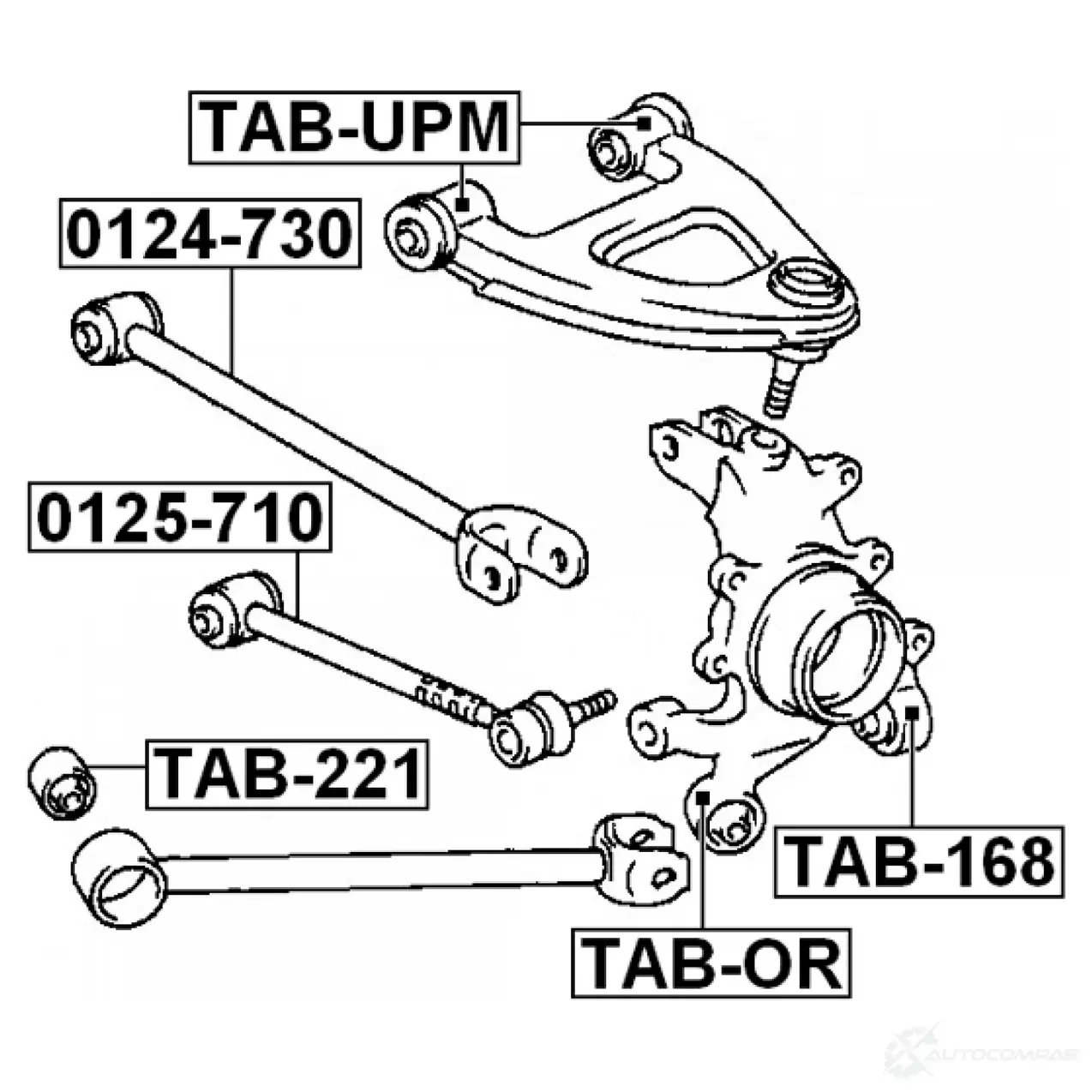 Сайлентблок FEBEST BSWL5 YS 4056111003580 tab221 3829357 изображение 1