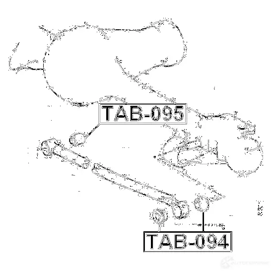 Сайлентблок FEBEST LWY BDW 3829260 tab094 4056111003610 изображение 1