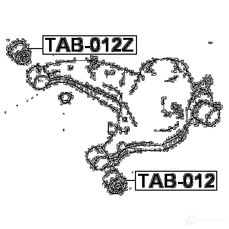 Сайлентблок FEBEST 4056111009667 3829193 RG7 AJNW tab012 изображение 1