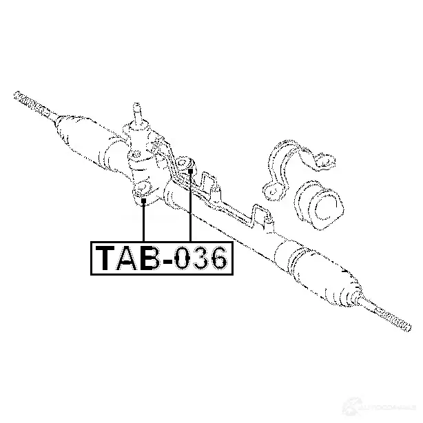 Крепление рулевой рейки FEBEST tab036 NDIUB Y 3829215 4056111001753 изображение 1