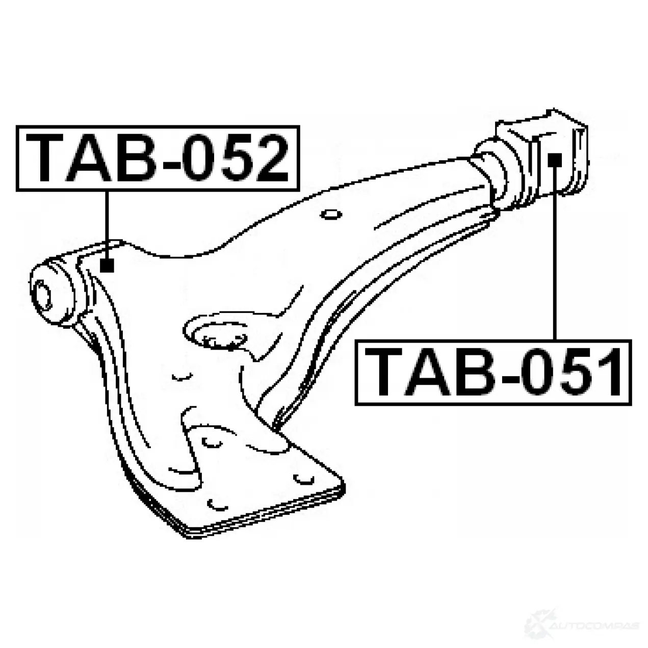 Сайлентблок FEBEST tab052 3829231 P SI5X 4056111004402 изображение 1