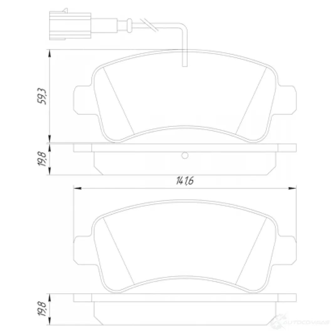 Тормозные колодки, комплект FEBEST 2801duciiir CGVO T 1437422706 изображение 1