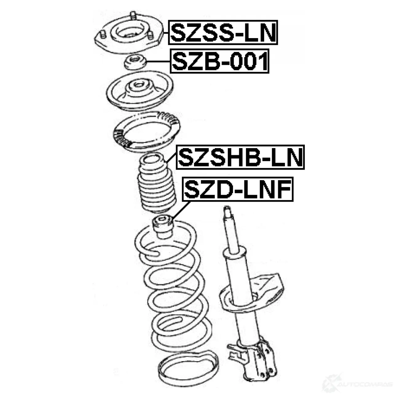 Опорный подшипник FEBEST 3829106 szb001 4056111027234 6FU MHXA изображение 1