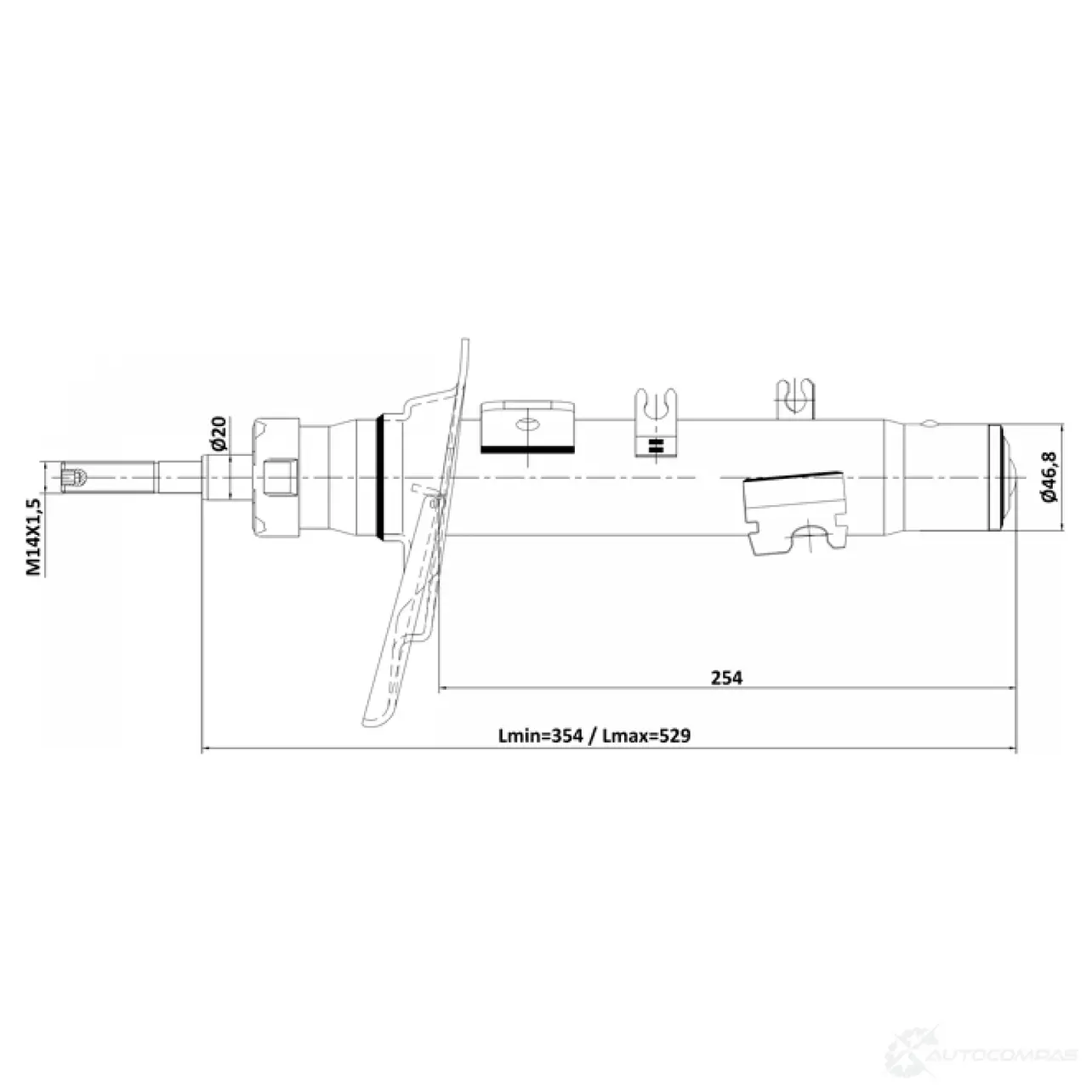 Амортизатор FEBEST 4D ZOTNA 25110-010FL 1440024370 изображение 1