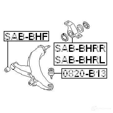 Сайлентблок FEBEST 3828966 F9O4B SV sabbhrr 4056111010311 изображение 1