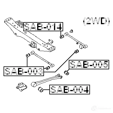 Сайлентблок FEBEST sab014 3828939 Z 37OKB2 4056111020204 изображение 1