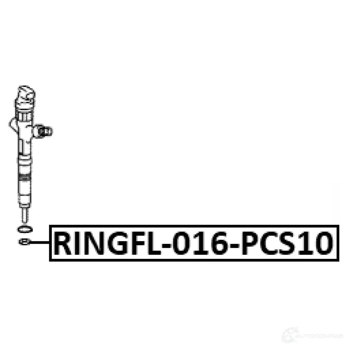 Комплект уплотнительных колец, клапанная форсунка FEBEST RINGFL-016-PCS10 O35 RL 1440024593 изображение 1