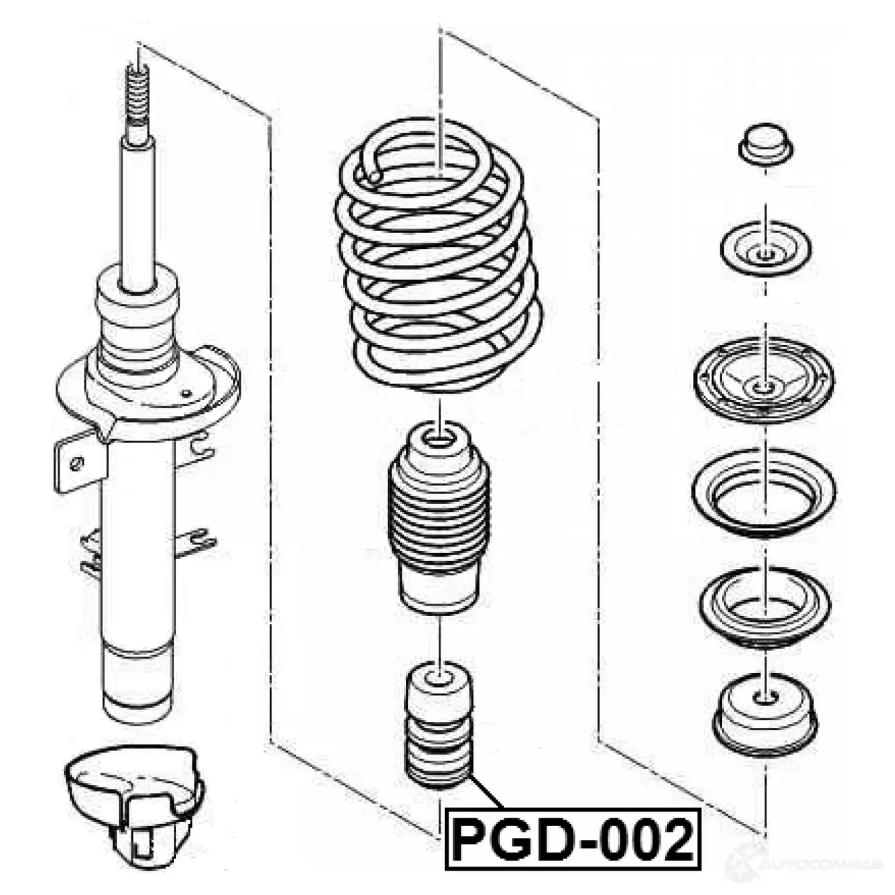 Отбойник амортизатора FEBEST pgd002 E K6RODD 4056111089300 177163653 изображение 1