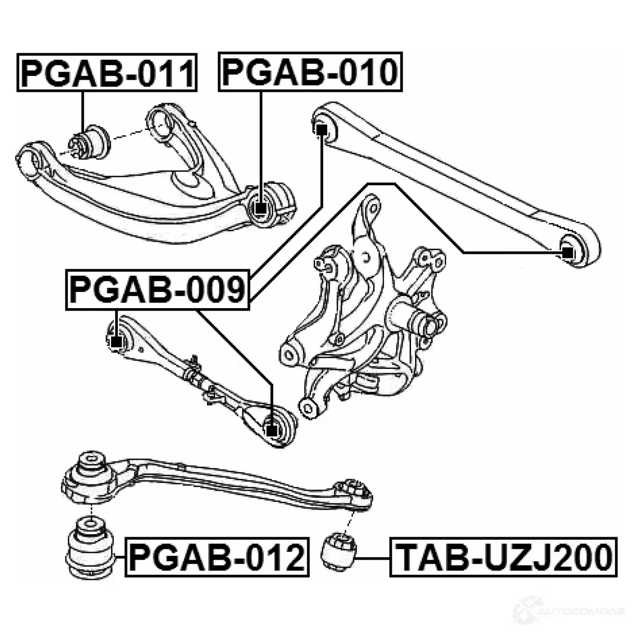 Сайлентблок FEBEST 851255810 P 8E5TEM pgab010 изображение 1