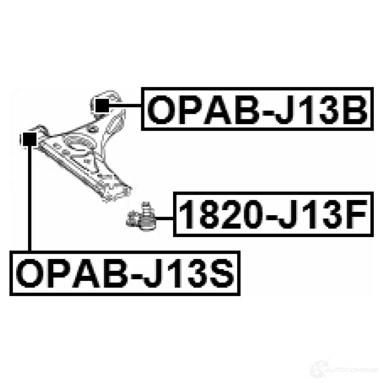 Сайлентблок FEBEST 4056111114682 LBM1 L opabj13b 205635625 изображение 1