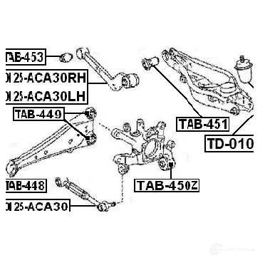 Рычаг FEBEST 4056111033457 3821364 0125aca30rh 4P2 66 изображение 1