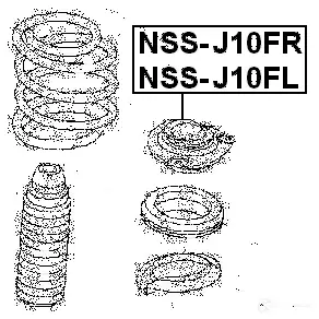 Крепление амортизаторов FEBEST 4056111030753 nssj10fr 3828829 TVQK PJQ изображение 1