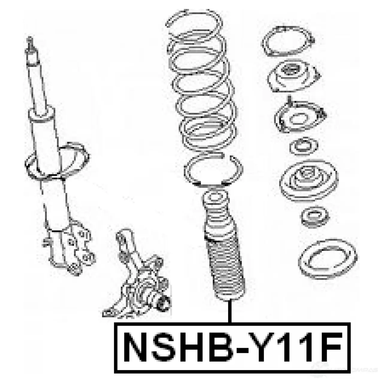 Пыльник амортизатора FEBEST 4056111011547 3828791 nshby11f 4 R2J2 изображение 1