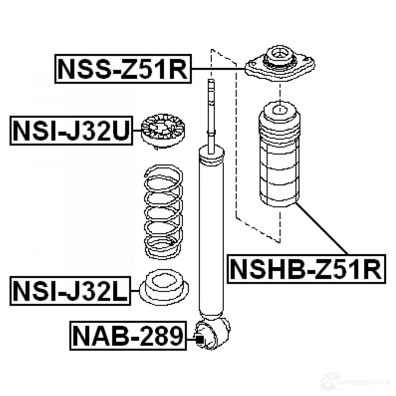 Пыльник амортизатора FEBEST O 8T4E nshbz51r 3828796 4056111072265 изображение 1