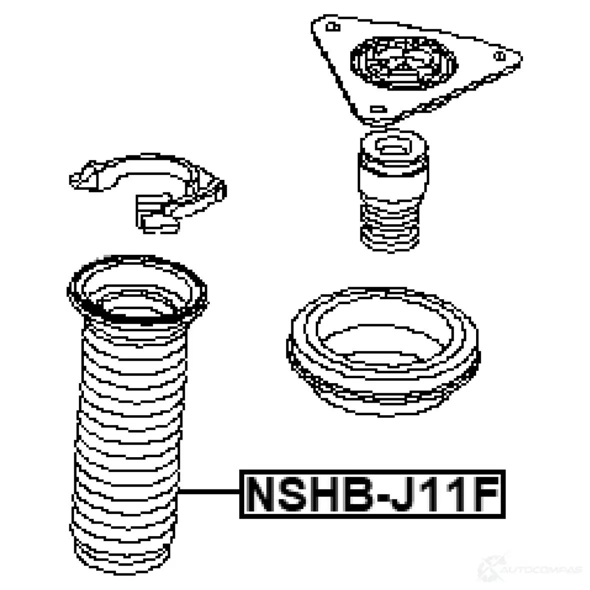 Защитный колпак / пыльник, амортизатор FEBEST 1440024564 HZN T8 NSHB-J11F изображение 1