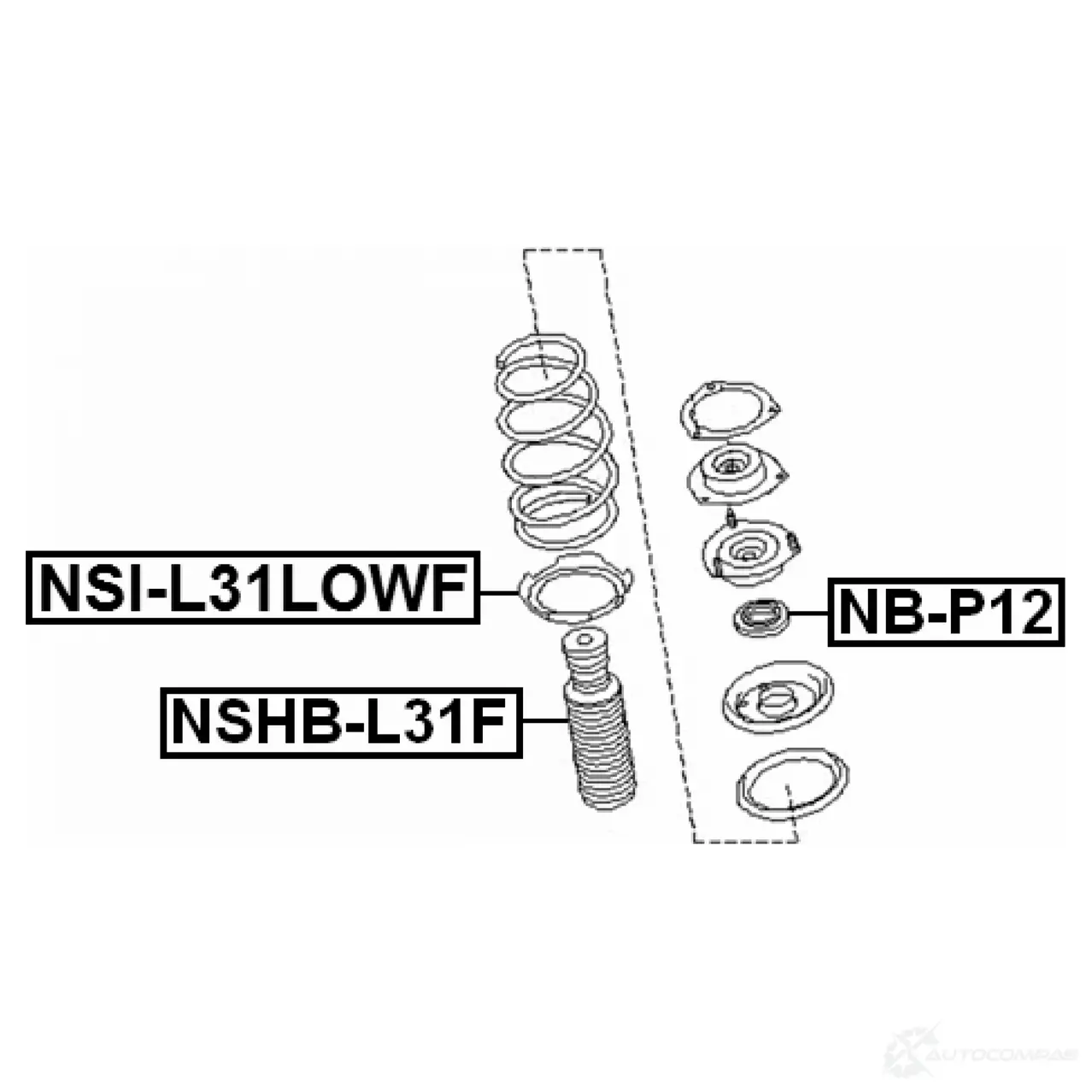 Пыльник амортизатора FEBEST nshbl31f 4056111062310 3828768 W JBJ3 изображение 1