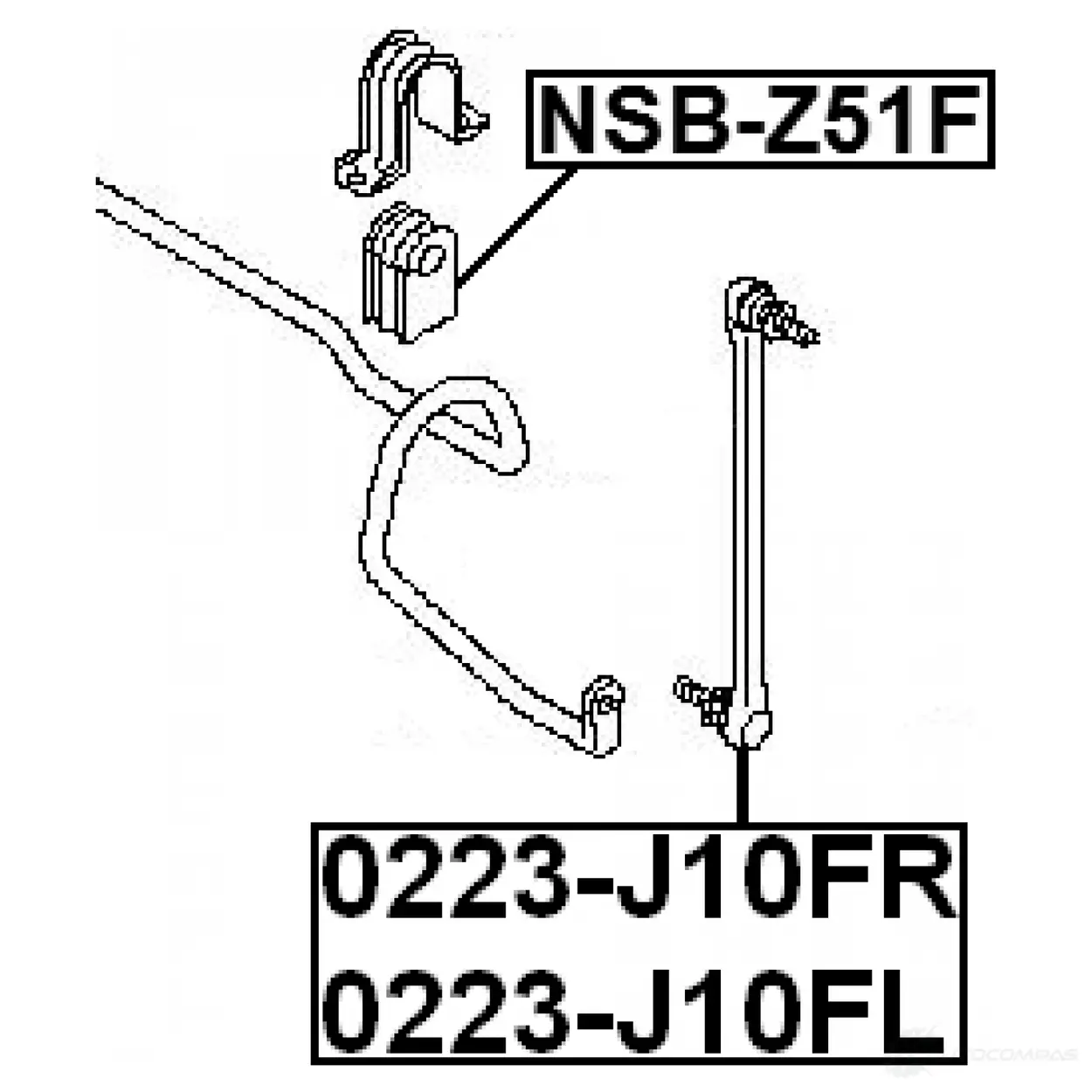 Втулка стабилизатора FEBEST GJJ 9A 4056111081854 nsbz51f 3828739 изображение 1