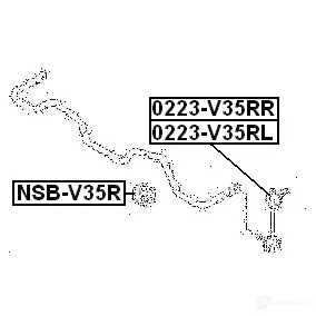 Втулка стабилизатора FEBEST 1424431082 nsbv35r 7S FJ0M 4056111027548 изображение 1