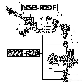 Втулка стабилизатора FEBEST nsbr20f 3828702 4056111027524 V6 1VG изображение 1