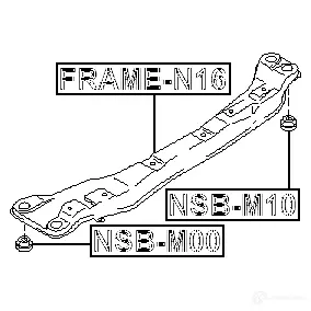 Сайлентблок задней балки FEBEST 7 Z2JB 3828691 4056111034409 nsbm00 изображение 1