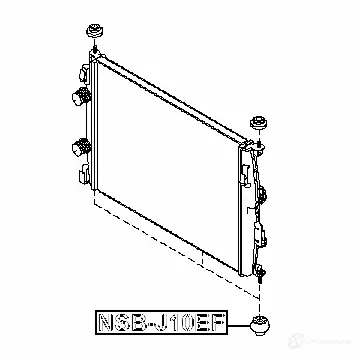 Крепление радиатора FEBEST 3828674 VYB 0OR nsbj10ef 4056111116761 изображение 1