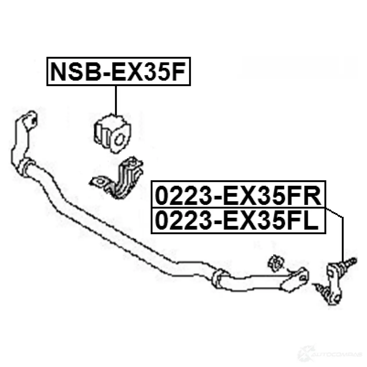 Втулка стабилизатора FEBEST 3828665 VPIB9 B4 nsbex35f 4056111056890 изображение 1