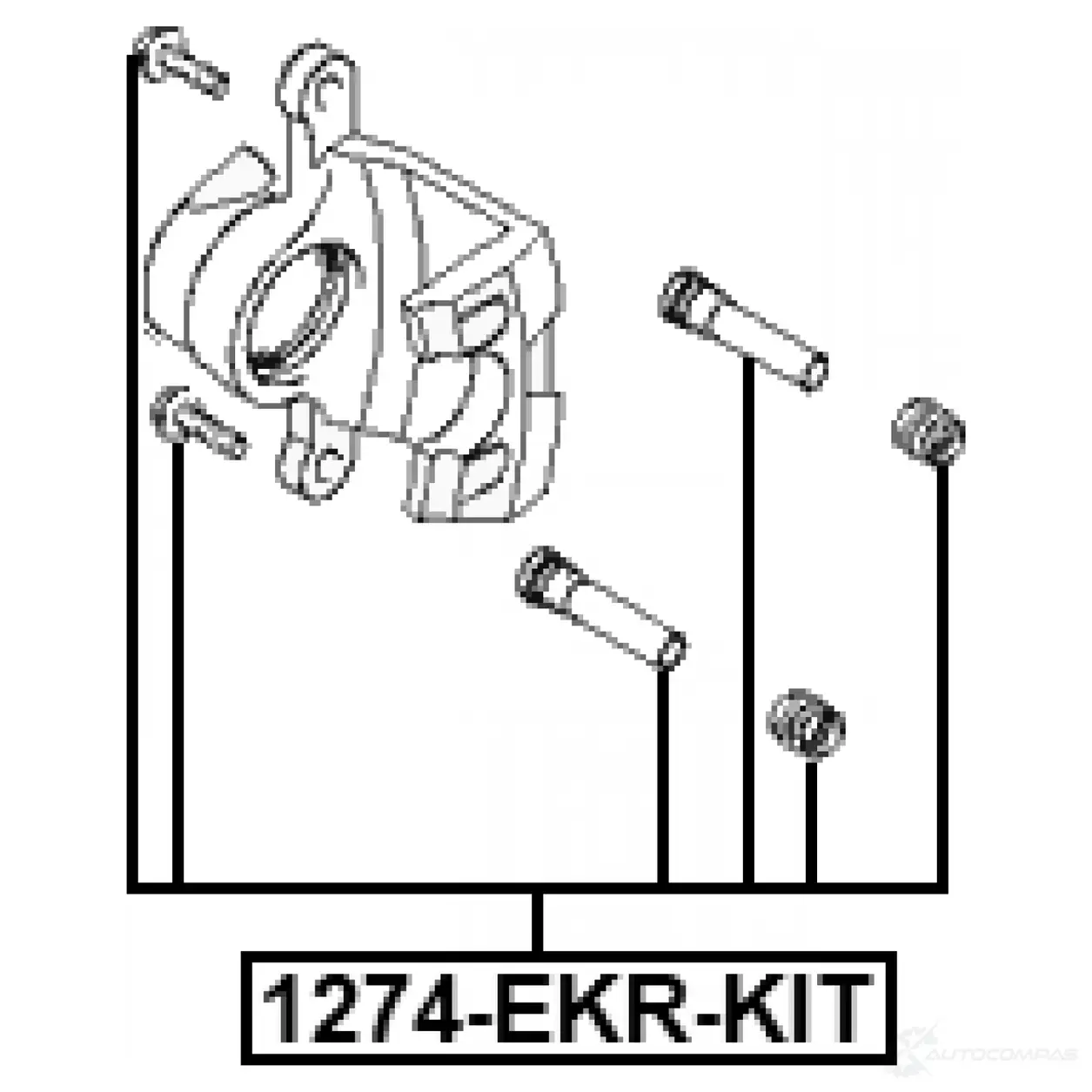 Комплект направляющей гильзы FEBEST 1440024161 G TVUYB 1274-EKR-KIT изображение 1