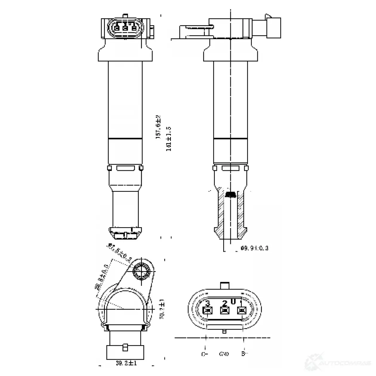 Катушка зажигания FEBEST 1440024157 12640-008 X6XT3 81 изображение 1