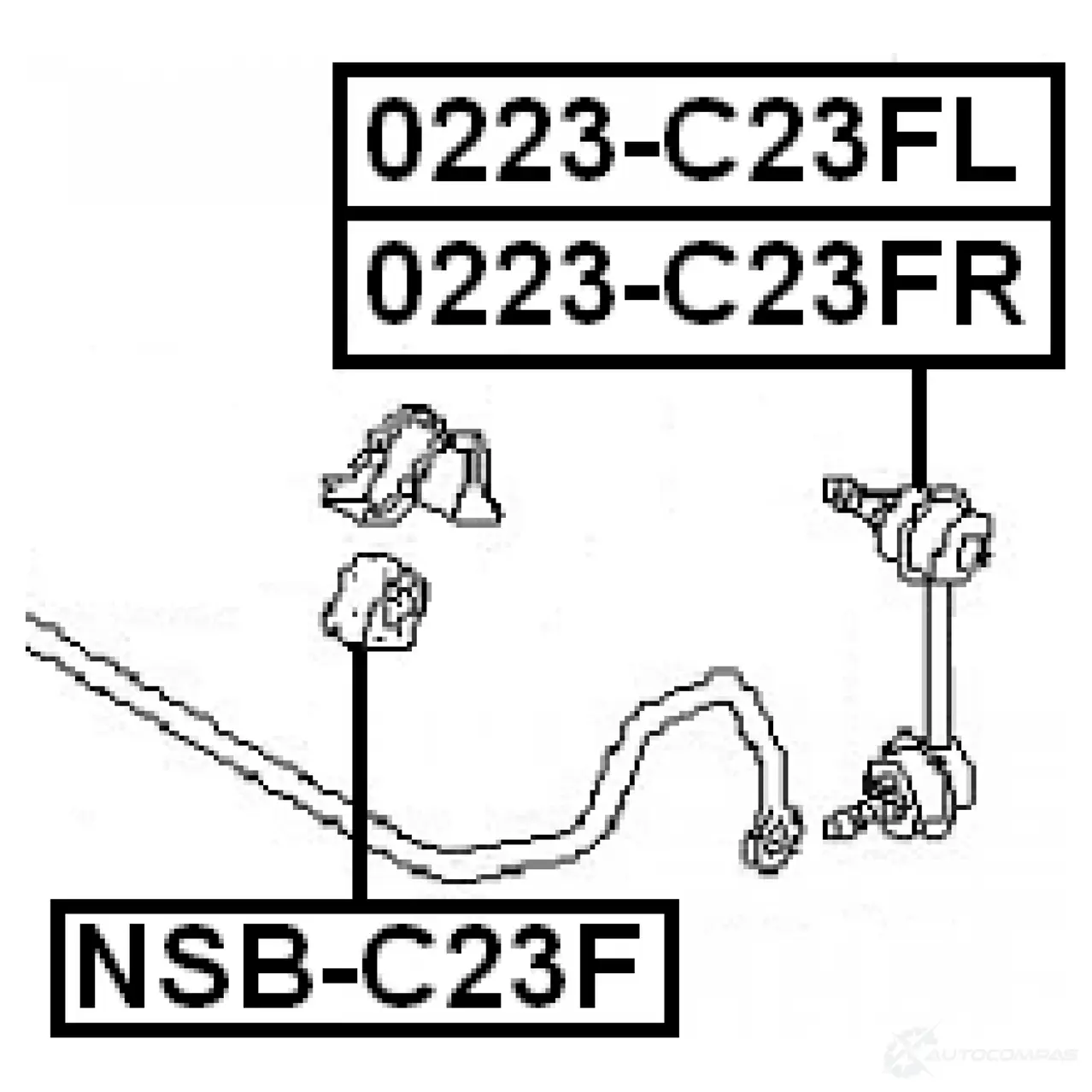 Втулка стабилизатора FEBEST 4056111027180 nsbc23f 3828651 Z 5PI7 изображение 1