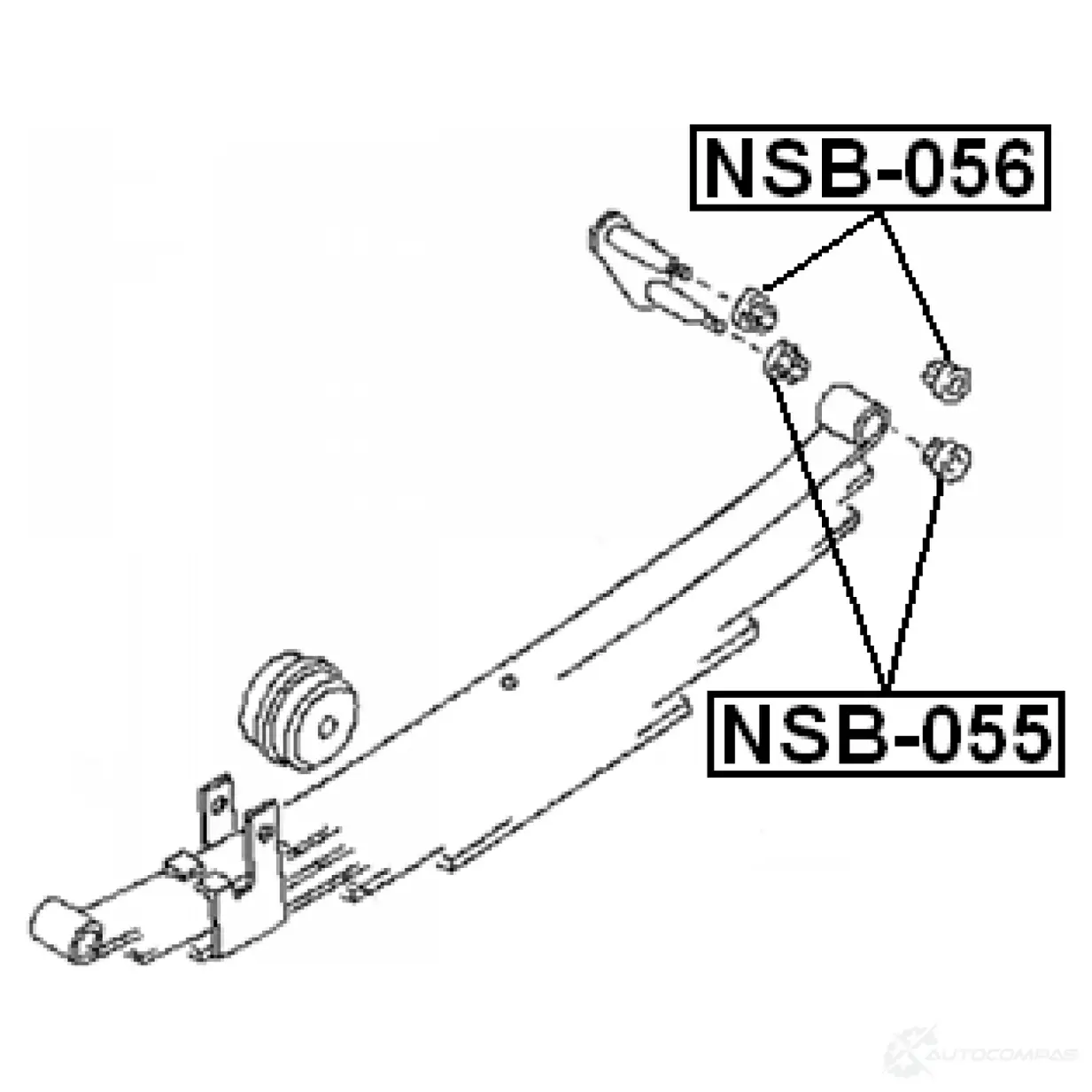 Втулка рессоры FEBEST AB 3YQ 4056111077604 nsb056 3828638 изображение 1