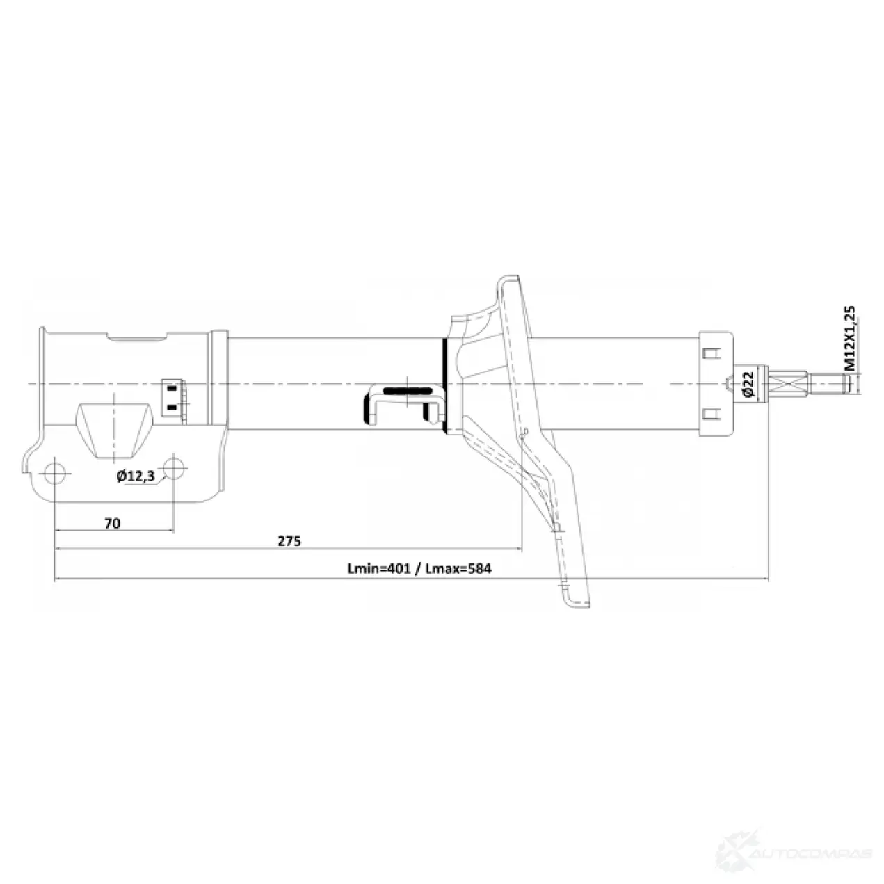 Амортизатор FEBEST SP VN2 1440024121 12110-018FR изображение 1