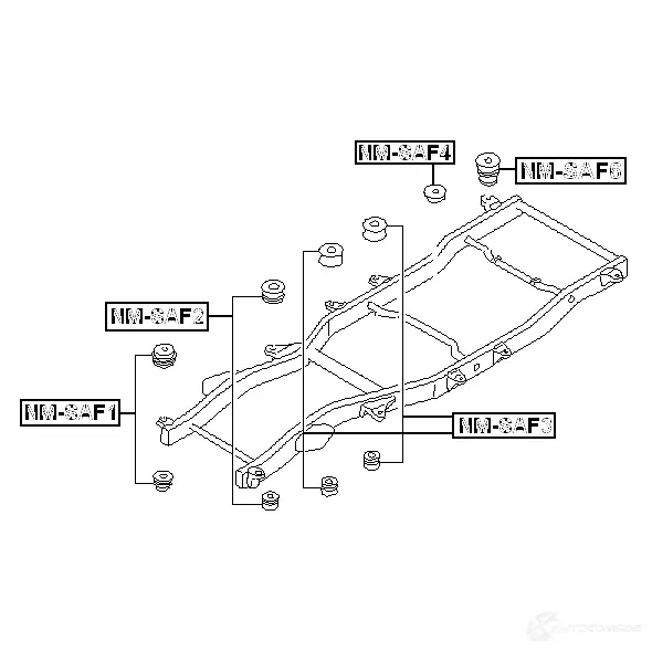 Сайлентблок задней балки FEBEST 3828545 4056111017693 6ERW C6 nmsaf3 изображение 1