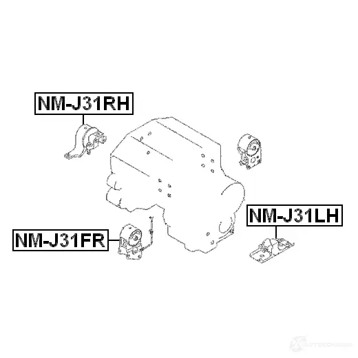 Подушка двигателя, опора FEBEST 4056111071442 JGD7 DG1 3828503 nmj31lh изображение 1