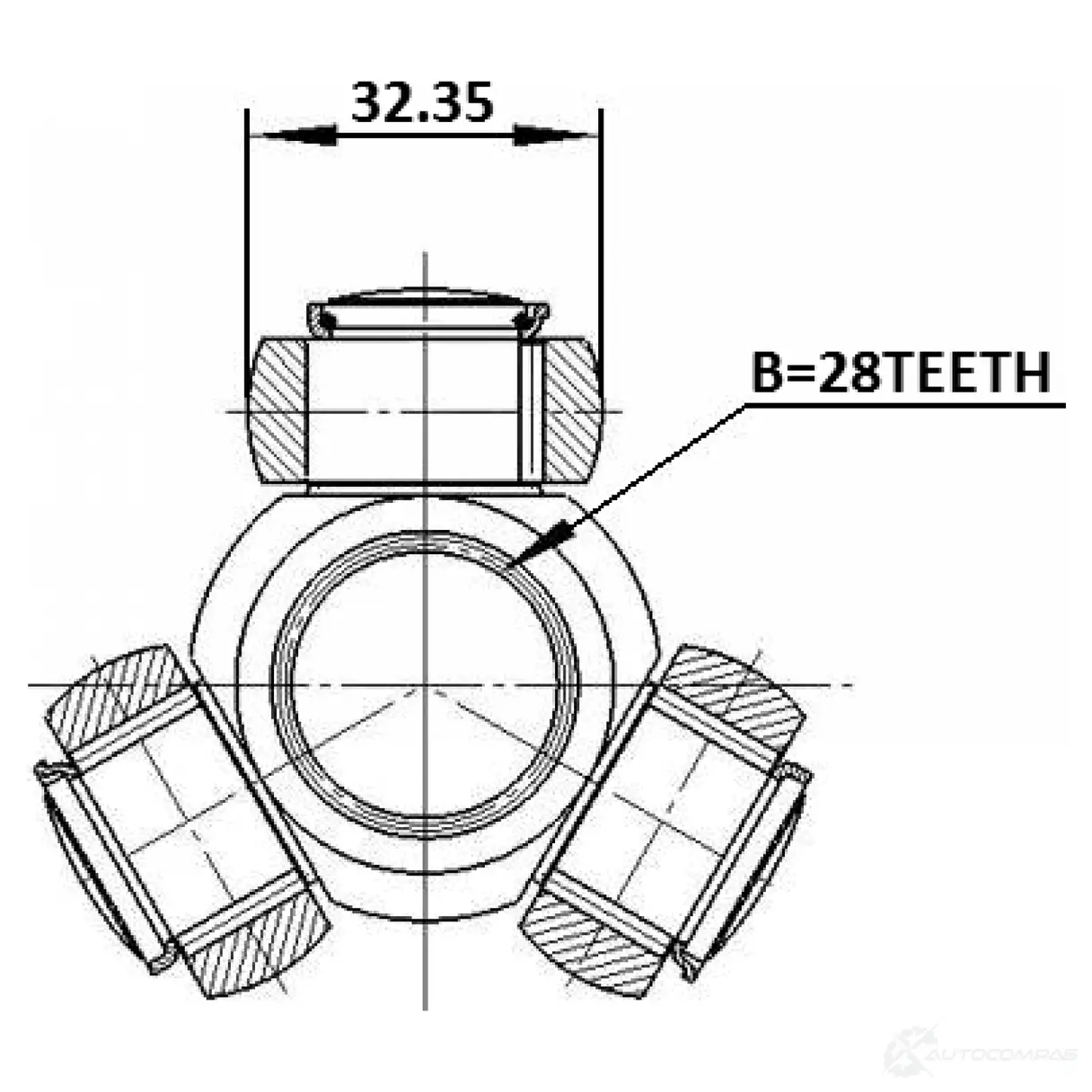 Трипоид приводного вала FEBEST VW EBZ 0716rs415 1439418198 изображение 1