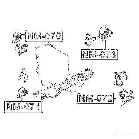 Подушка двигателя, опора FEBEST nm073 CN DCR 3828473 4056111015187 изображение 1