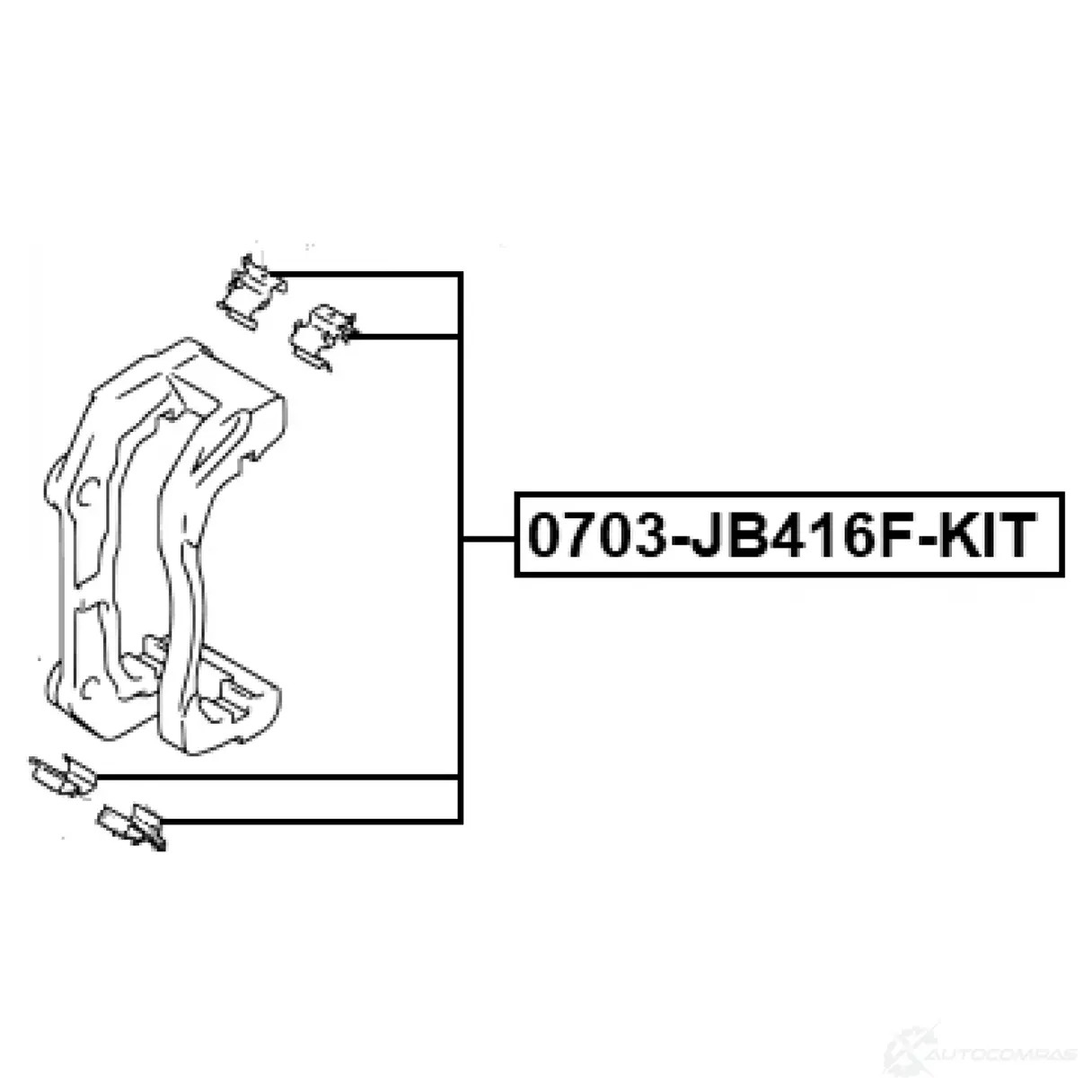 Комплектующие, колодки дискового тормоза FEBEST X92P1 2H 1440024058 0703-JB416F-KIT изображение 1