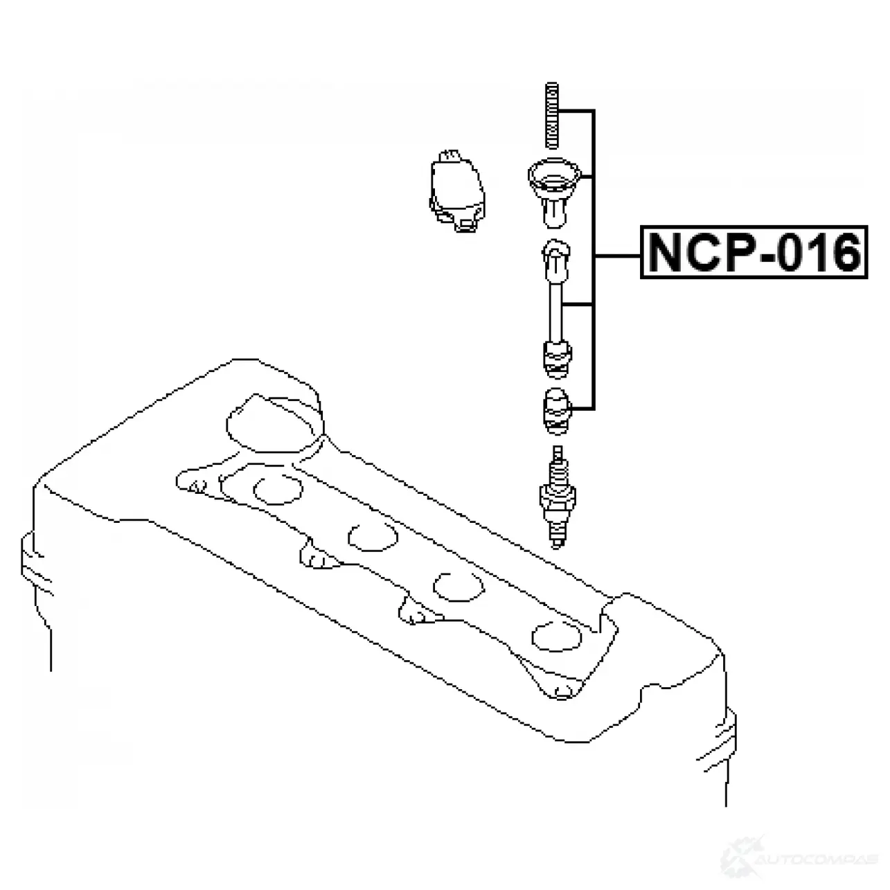 Наконечник катушки FEBEST 1439061589 ncp016 UM 25D изображение 1