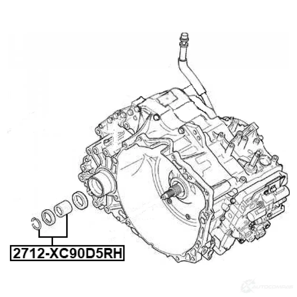 Приводной вал FEBEST 6 9U4L6L 2712-XC90D5RH 1440023404 изображение 1