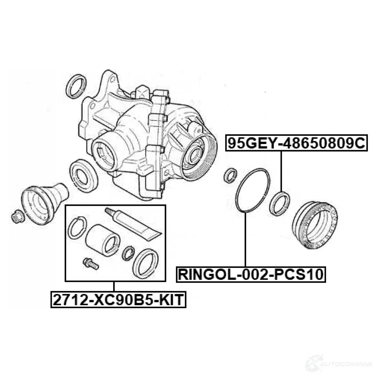 Приводной вал FEBEST 1440023403 2712-XC90B5-KIT 90RG CS изображение 1