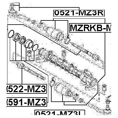 Рулевая тяга FEBEST 3823580 0522mz3 P BAIB 4056111047966 изображение 1