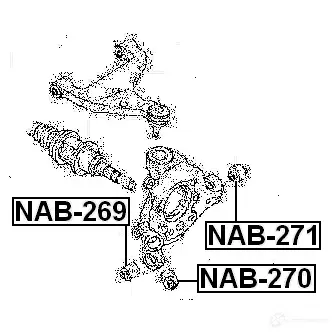 Втулка крепления рычага управления FEBEST nab270 4056111034737 1424431071 N OWPT изображение 1