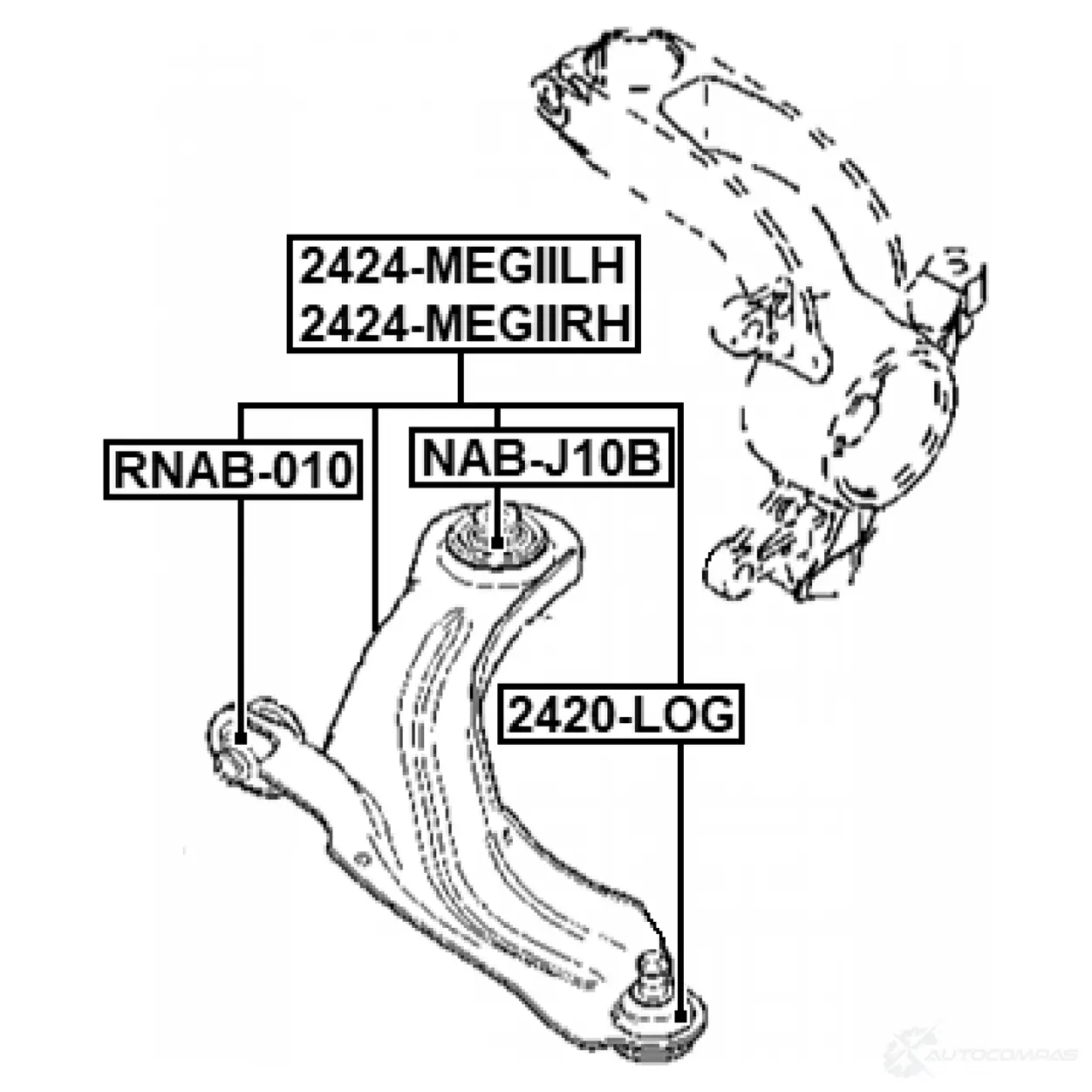 Рычаг независимой подвески колеса, подвеска колеса FEBEST 1440023353 TMFO 5K9 2424-MEGIIRH изображение 1